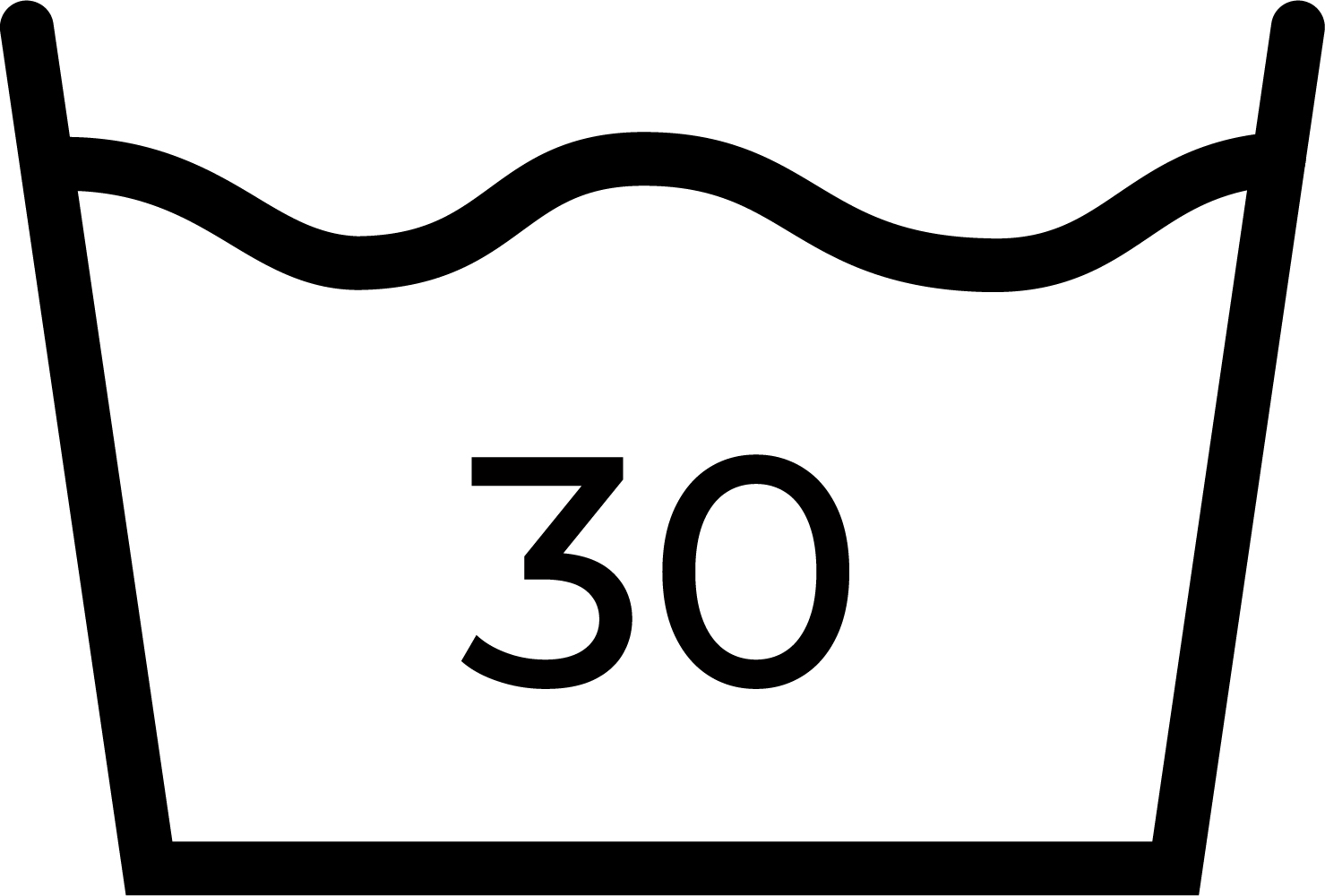 Machine wash at temperatures not exceeding 30ºC. Mechanical action and normal centrifugation
